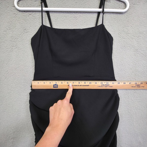 Abercrombie Fitch‎ Mini Dress Womens MT Tall Black Ruched Bodycon Whimsigoth - Picture 12 of 15